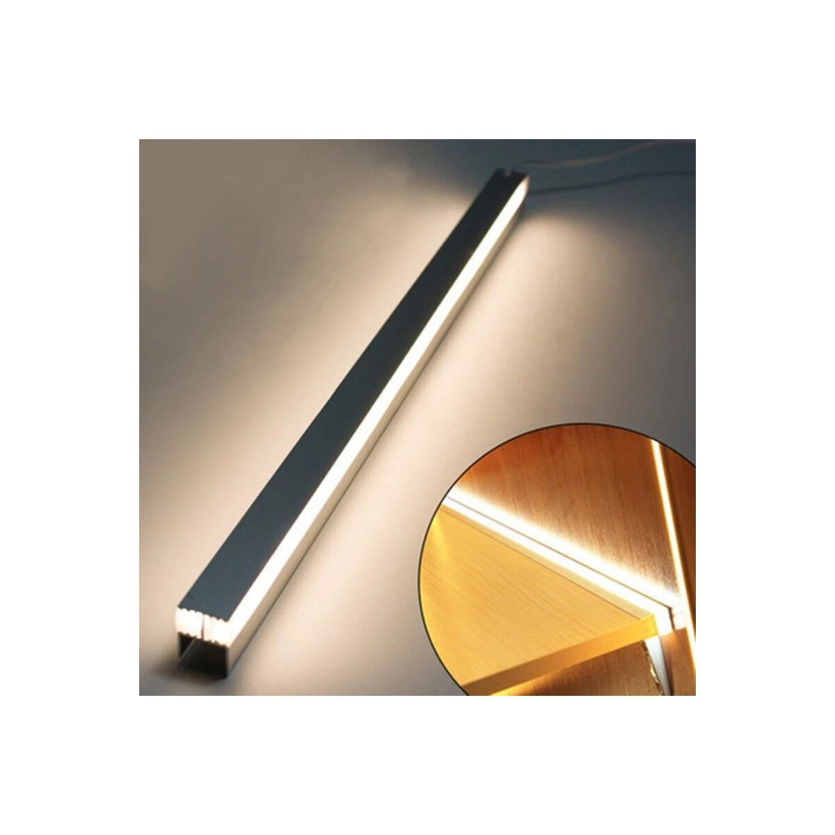 GLOBOSTAR® ALP-R-SHELF DODA 70814-1M Χωνευτό Προφίλ Αλουμινίου Ειδικό για Φωτισμό Ραφιού 18mm με Λευκό Γαλακτερό Πατητό Κάλυμμα για Ταινίες LED IP20 - Ασημί - Μ100 x Π1.5 x Υ2cm - ledmania.gr