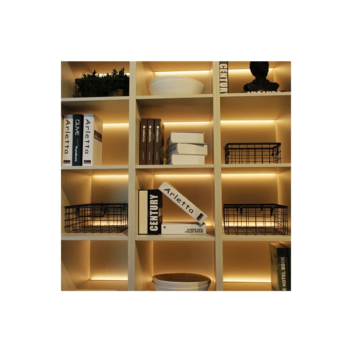 GLOBOSTAR® ALP-R-SHELF DODA 70814-1M Χωνευτό Προφίλ Αλουμινίου Ειδικό για Φωτισμό Ραφιού 18mm με Λευκό Γαλακτερό Πατητό Κάλυμμα για Ταινίες LED IP20 - Ασημί - Μ100 x Π1.5 x Υ2cm - ledmania.gr