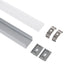 GloboStar® SURFACE-PROFILE 70824-1M Προφίλ Αλουμινίου - Βάση & Ψύκτρα Ταινίας LED με Λευκό Γαλακτερό Κάλυμμα - Επιφανειακή Χρήση - Πατητό Κάλυμμα - Ασημί - 1 Μέτρο - Μ100 x Π3 x Υ2cm - ledmania.gr