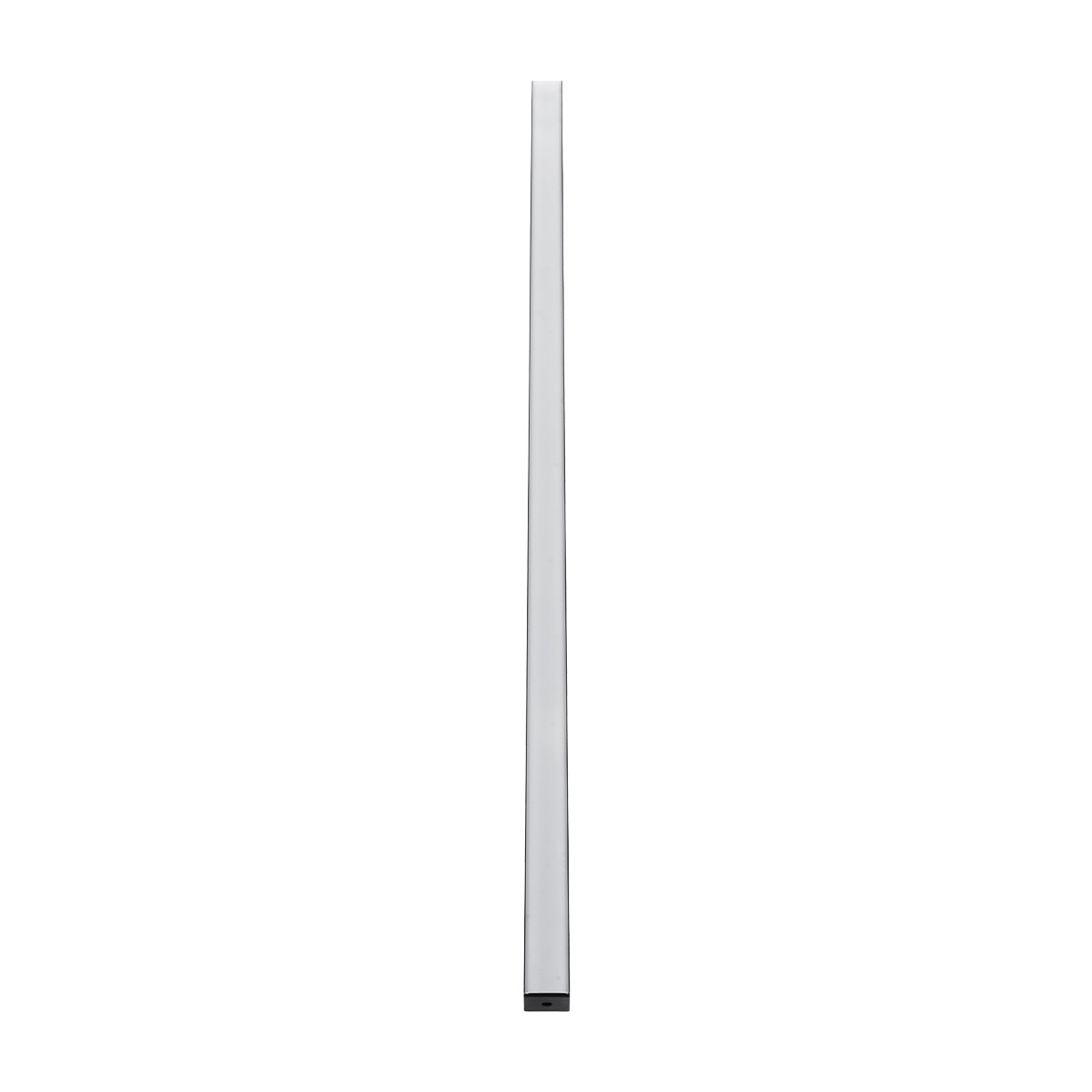 GLOBOSTAR® ALP-LINEAR VEXTA 70825-1M Επιφανειακό Προφίλ Αλουμινίου με Λευκό Γαλακτερό Πατητό Κάλυμμα για Ταινίες LED IP20 - Μαύρο & Λευκό - Μ100 x Π3 x Υ2cm