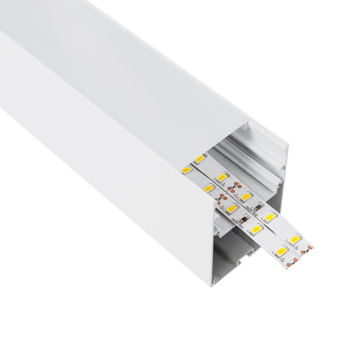 GloboStar® SURFACEPENDANT-PROFILE 70827-1M Προφίλ Αλουμινίου - Βάση & Ψύκτρα Ταινίας LED με Λευκό Γαλακτερό Κάλυμμα - Επιφανειακή & Κρεμαστή Χρήση - Πατητό Κάλυμμα - Λευκό - 1 Μέτρο - Μ100 x Π5 x Υ7cm - ledmania.gr