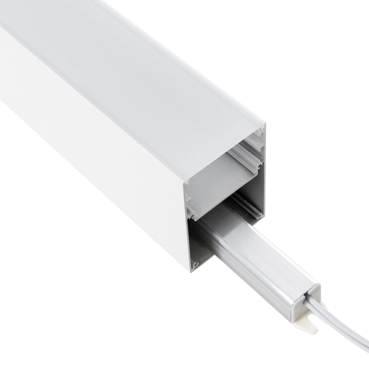 GloboStar® SURFACEPENDANT-PROFILE 70827-1M Προφίλ Αλουμινίου - Βάση & Ψύκτρα Ταινίας LED με Λευκό Γαλακτερό Κάλυμμα - Επιφανειακή & Κρεμαστή Χρήση - Πατητό Κάλυμμα - Λευκό - 1 Μέτρο - Μ100 x Π5 x Υ7cm - ledmania.gr