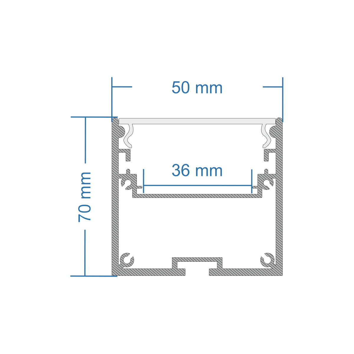 GloboStar® SURFACEPENDANT-PROFILE 70827-1M Προφίλ Αλουμινίου - Βάση & Ψύκτρα Ταινίας LED με Λευκό Γαλακτερό Κάλυμμα - Επιφανειακή & Κρεμαστή Χρήση - Πατητό Κάλυμμα - Λευκό - 1 Μέτρο - Μ100 x Π5 x Υ7cm - ledmania.gr
