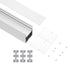 GloboStar® SURFACEPENDANT-PROFILE 70827-3M Προφίλ Αλουμινίου - Βάση & Ψύκτρα Ταινίας LED με Λευκό Γαλακτερό Κάλυμμα - Επιφανειακή & Κρεμαστή Χρήση - Πατητό Κάλυμμα - Λευκό - 3 Μέτρα - Μ300 x Π5 x Υ7cm - ledmania.gr