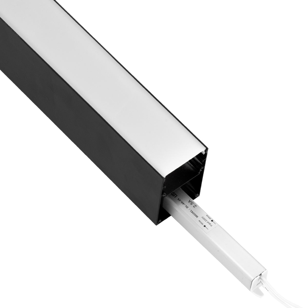 GloboStar® SURFACEPENDANT-PROFILE 70828-3M Προφίλ Αλουμινίου - Βάση & Ψύκτρα Ταινίας LED με Λευκό Γαλακτερό Κάλυμμα - Επιφανειακή & Κρεμαστή Χρήση - Πατητό Κάλυμμα - Μαύρο - 3 Μέτρα - Μ300 x Π5 x Υ7cm - ledmania.gr