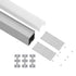 GloboStar® SURFACEPENDANT-PROFILE 70830-3M Προφίλ Αλουμινίου - Βάση & Ψύκτρα Ταινίας LED με Λευκό Γαλακτερό Κάλυμμα - Επιφανειακή & Κρεμαστή Χρήση - Πατητό Κάλυμμα - Ασημί - 3 Μέτρα - Μ300 x Π3.5 x Υ7.4cm - ledmania.gr