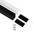 GloboStar® SURFACEPENDANT-PROFILE 70832-1M Προφίλ Αλουμινίου - Βάση & Ψύκτρα Ταινίας LED με Λευκό Γαλακτερό Κάλυμμα - Επιφανειακή & Κρεμαστή Χρήση - Πατητό Κάλυμμα - Μαύρο - 1 Μέτρο - Μ100 x Π3.5 x Υ7.4cm - ledmania.gr