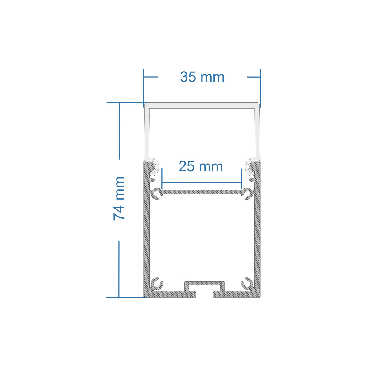 GloboStar® SURFACEPENDANT-PROFILE 70832-1M Προφίλ Αλουμινίου - Βάση & Ψύκτρα Ταινίας LED με Λευκό Γαλακτερό Κάλυμμα - Επιφανειακή & Κρεμαστή Χρήση - Πατητό Κάλυμμα - Μαύρο - 1 Μέτρο - Μ100 x Π3.5 x Υ7.4cm - ledmania.gr