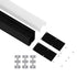 GloboStar® SURFACEPENDANT-PROFILE 70832-3M Προφίλ Αλουμινίου - Βάση & Ψύκτρα Ταινίας LED με Λευκό Γαλακτερό Κάλυμμα - Επιφανειακή & Κρεμαστή Χρήση - Πατητό Κάλυμμα - Μαύρο - 3 Μέτρα - Μ300 x Π3.5 x Υ7.4cm - ledmania.gr