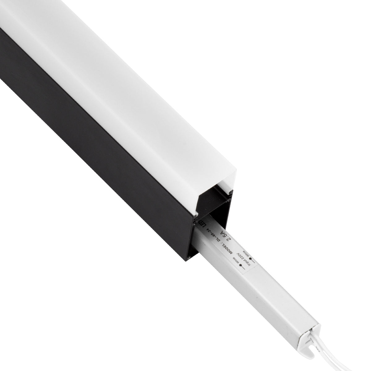GloboStar® SURFACEPENDANT-PROFILE 70832-3M Προφίλ Αλουμινίου - Βάση & Ψύκτρα Ταινίας LED με Λευκό Γαλακτερό Κάλυμμα - Επιφανειακή & Κρεμαστή Χρήση - Πατητό Κάλυμμα - Μαύρο - 3 Μέτρα - Μ300 x Π3.5 x Υ7.4cm - ledmania.gr