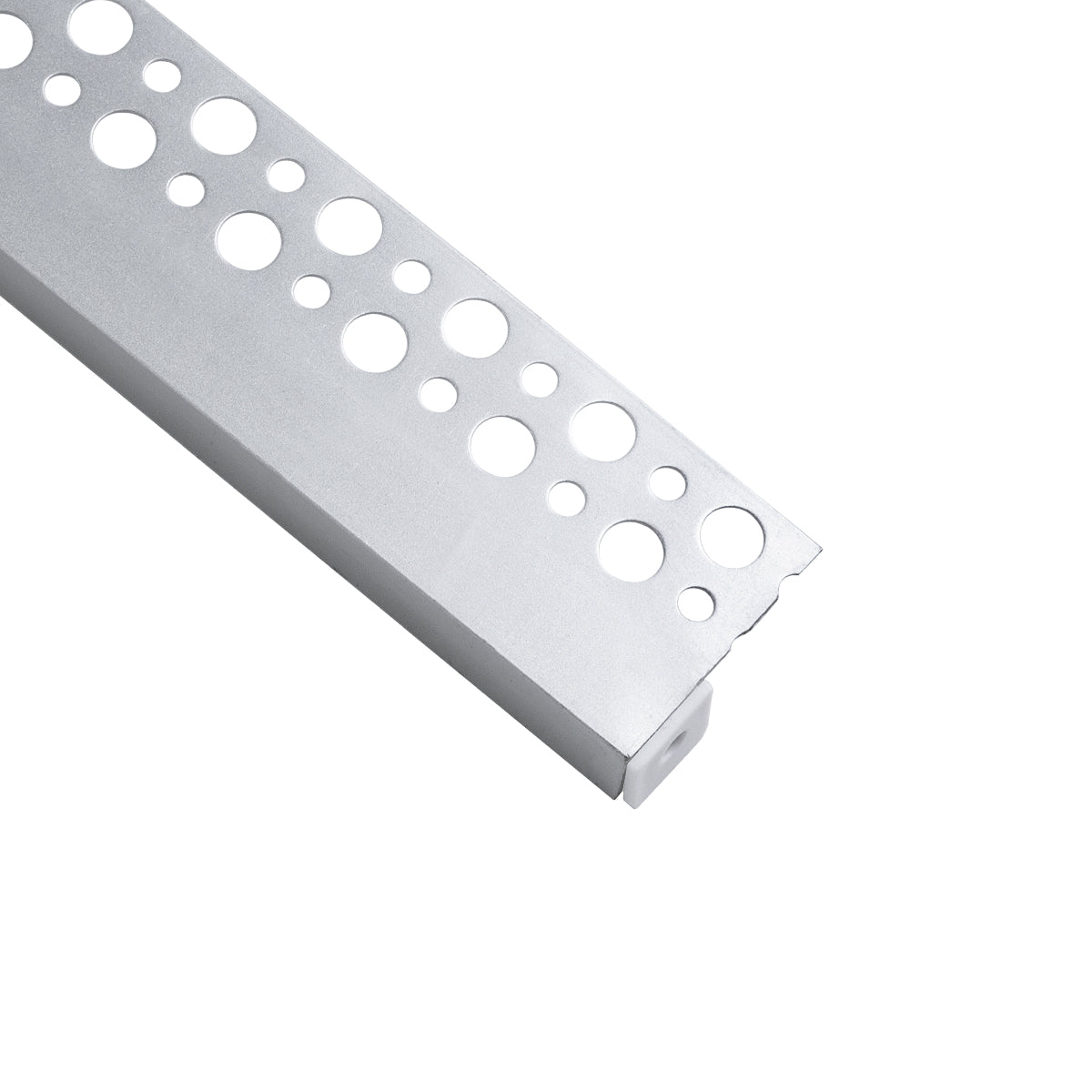 GLOBOSTAR® ALP-PLASTERIN GYPSO 70834-3M Χωνευτό Τερματικό Προφίλ Αλουμινίου Ειδικό για Γυψοσανίδα με Λευκό Γαλακτερό Πατητό Κάλυμμα για Ταινίες LED IP20 - Ασημί & Λευκό - Μ300 x Π3.3 x Υ1.5cm - Πακέτο 5 Τεμαχίων - ledmania.gr