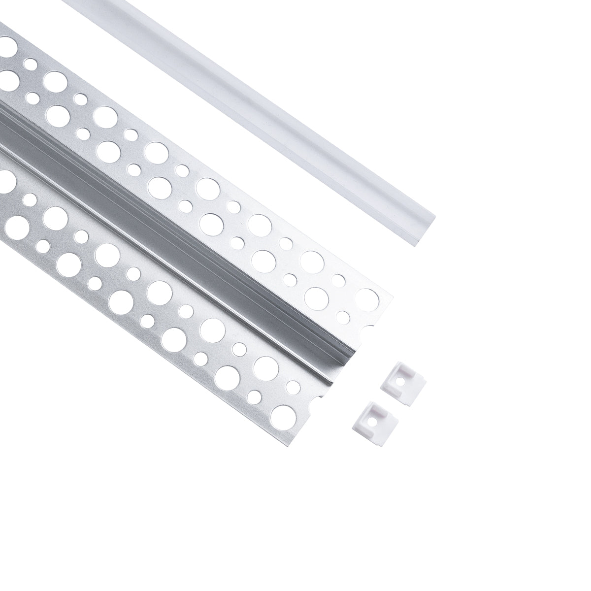 GloboStar® PLASTERBOARD-PROFILE 70838-1M Προφίλ Αλουμινίου - Βάση & Ψύκτρα Ταινίας LED με Λευκό Γαλακτερό Κάλυμμα - Χωνευτή Χρήση σε Γυψοσανίδα - Trimless - Πατητό Κάλυμμα - Ασημί - 1 Μέτρο - Μ100 x Π5.6 x Υ1.5cm - ledmania.gr