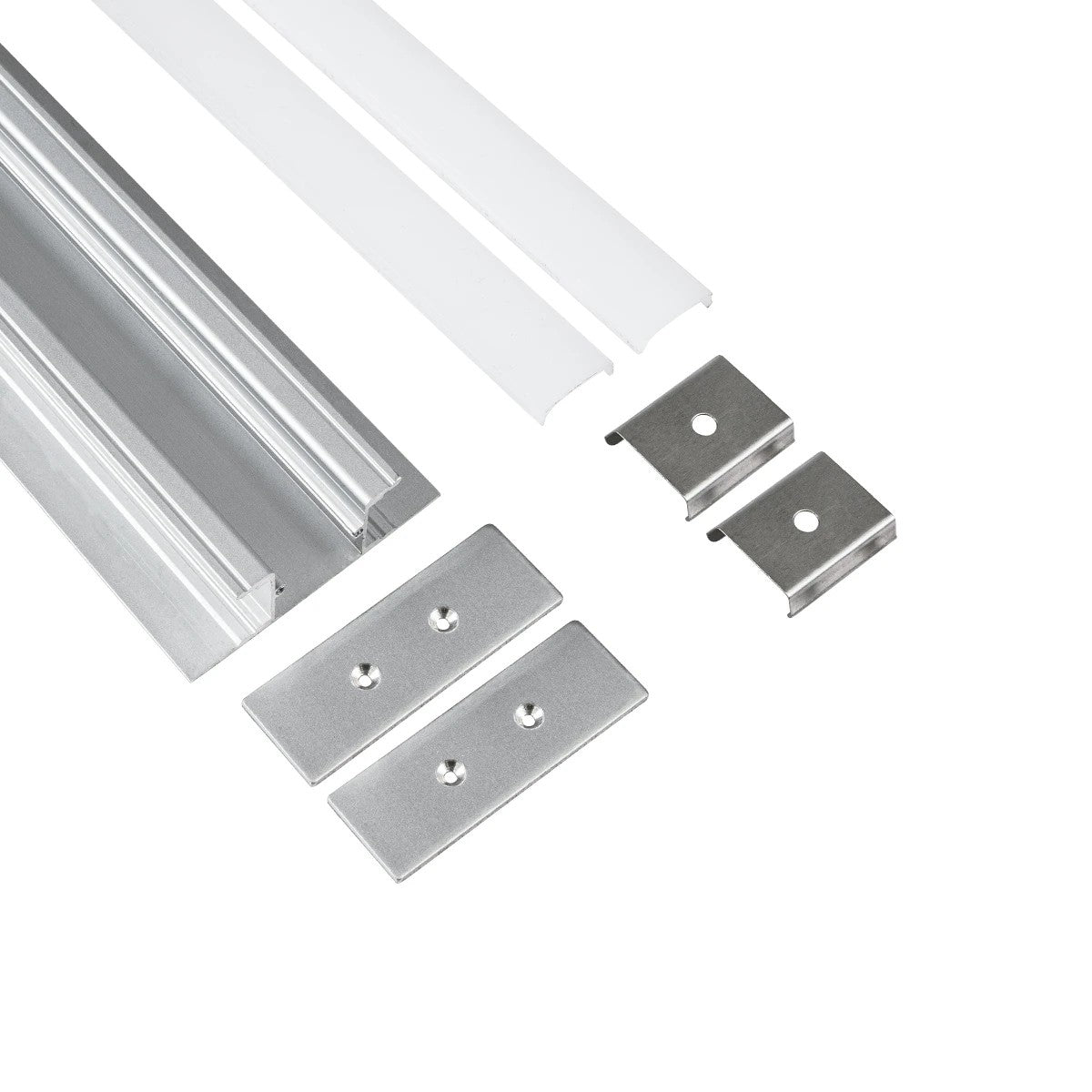 GLOBOSTAR® ALP-WALL-UPDOWN CONCEALED 70844-1M Επιφανειακό Προφίλ Αλουμινίου Ειδικό για Δημιουργία Κρυφού Φωτισμού Up & Down με Λευκό Γαλακτερό Πατητό Κάλυμμα για Ταινίες LED IP20 - Ασημί - Μ100 x Π5 x Υ1.7cm - ledmania.gr