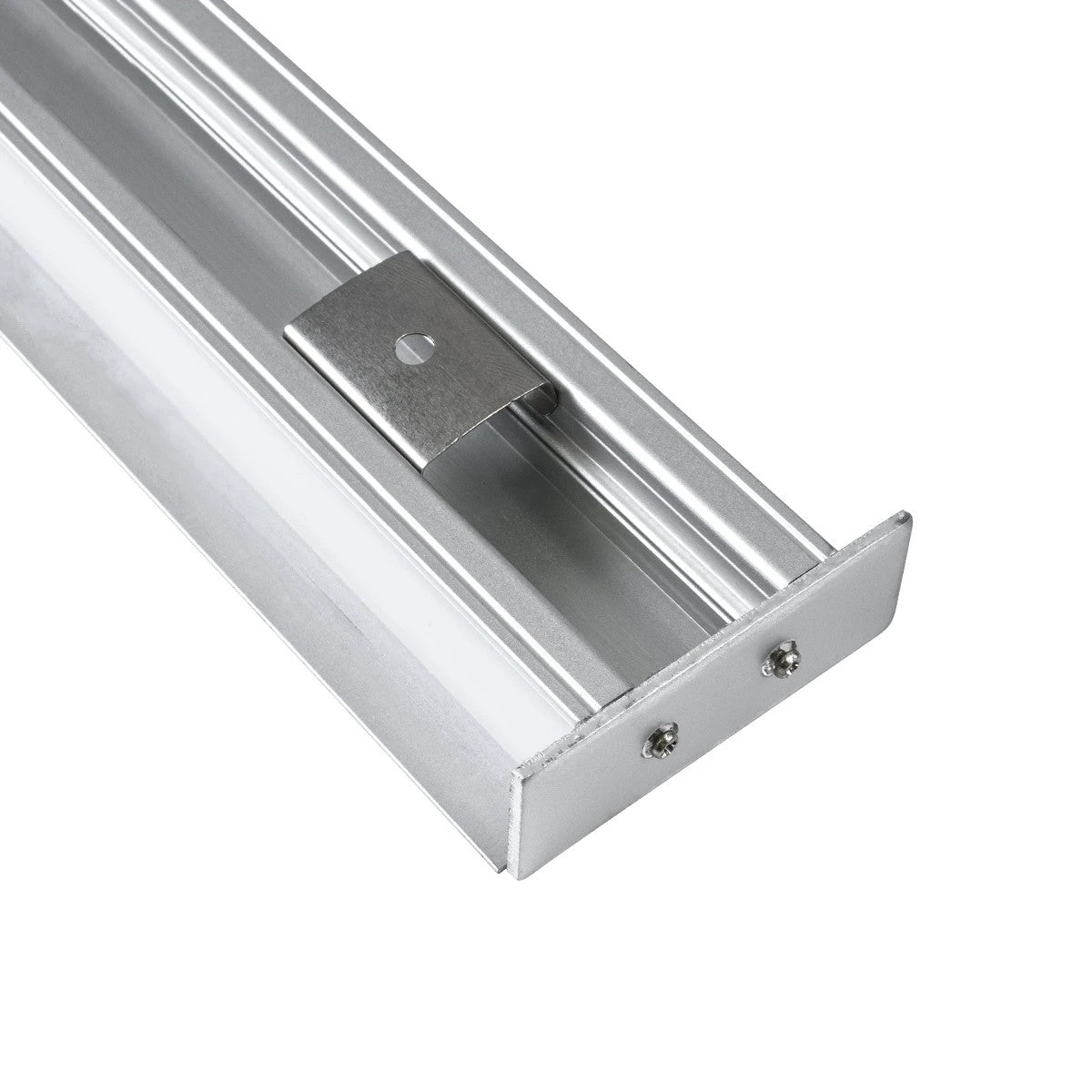 GLOBOSTAR® ALP-WALL-UPDOWN CONCEALED 70844-1M Επιφανειακό Προφίλ Αλουμινίου Ειδικό για Δημιουργία Κρυφού Φωτισμού Up & Down με Λευκό Γαλακτερό Πατητό Κάλυμμα για Ταινίες LED IP20 - Ασημί - Μ100 x Π5 x Υ1.7cm - ledmania.gr