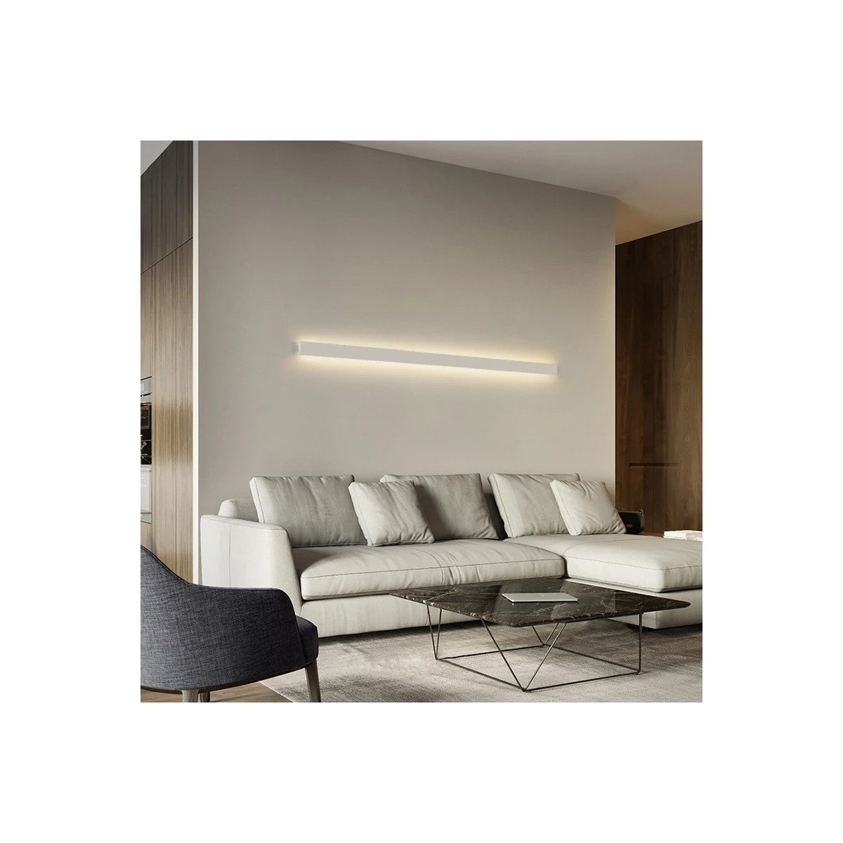 GLOBOSTAR® ALP-WALL-UPDOWN CONCEALED 70844-1M Επιφανειακό Προφίλ Αλουμινίου Ειδικό για Δημιουργία Κρυφού Φωτισμού Up & Down με Λευκό Γαλακτερό Πατητό Κάλυμμα για Ταινίες LED IP20 - Ασημί - Μ100 x Π5 x Υ1.7cm - ledmania.gr