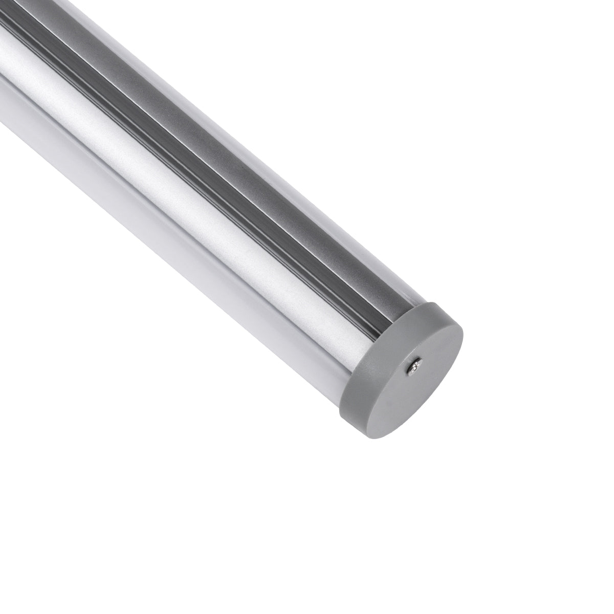 GloboStar® SURFACEPENDANT-PROFILE 70853-3M Προφίλ Αλουμινίου - Βάση & Ψύκτρα Ταινίας LED με Λευκό Γαλακτερό Κάλυμμα - Επιφανειακή & Κρεμαστή Χρήση - Πατητό Κάλυμμα - Ασημί - 3 Μέτρα - Μ300 x Φ3cm - ledmania.gr