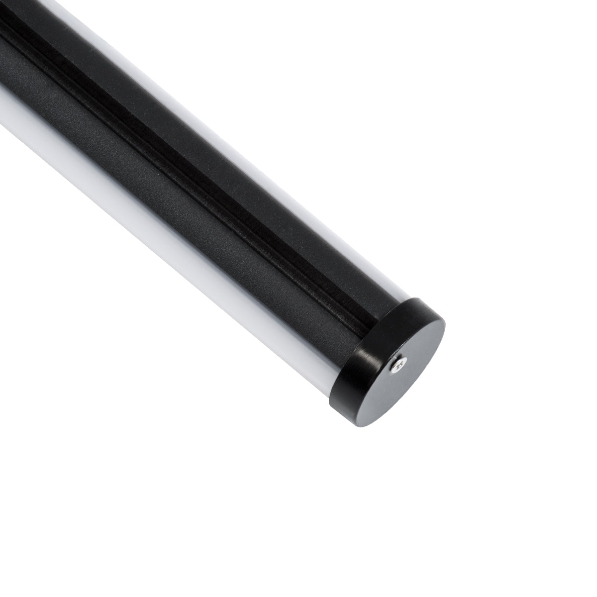 GloboStar® SURFACEPENDANT-PROFILE 70854-1M Προφίλ Αλουμινίου - Βάση & Ψύκτρα Ταινίας LED με Λευκό Γαλακτερό Κάλυμμα - Επιφανειακή & Κρεμαστή Χρήση - Πατητό Κάλυμμα - Μαύρο - 1 Μέτρο - Μ100 x Φ3cm - ledmania.gr