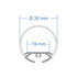 GloboStar® SURFACEPENDANT-PROFILE 70854-1M Προφίλ Αλουμινίου - Βάση & Ψύκτρα Ταινίας LED με Λευκό Γαλακτερό Κάλυμμα - Επιφανειακή & Κρεμαστή Χρήση - Πατητό Κάλυμμα - Μαύρο - 1 Μέτρο - Μ100 x Φ3cm - ledmania.gr