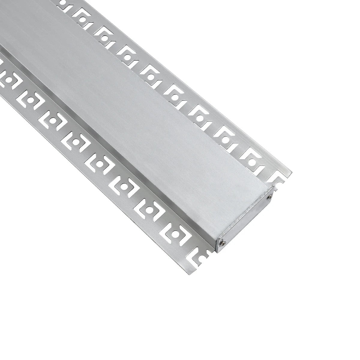 GLOBOSTAR® ALP-PLASTERIN GYPSO 70861-1M Χωνευτό Προφίλ Αλουμινίου Ειδικό για Γυψοσανίδα με Λευκό Γαλακτερό Πατητό Κάλυμμα για Ταινίες LED IP20 - Ασημί - Μ100 x Π7.8 x Υ1.4cm - ledmania.gr