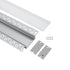 GloboStar® PLASTERBOARD-PROFILE 70861-3M Προφίλ Αλουμινίου - Βάση & Ψύκτρα Ταινίας LED με Λευκό Γαλακτερό Κάλυμμα - Χωνευτή Χρήση σε Γυψοσανίδα - Trimless - Πατητό Κάλυμμα - Ασημί - 3 Μέτρα - Πακέτο 5 Τεμαχίων - Μ300 x Π7.8 x Υ1.4cm - ledmania.gr