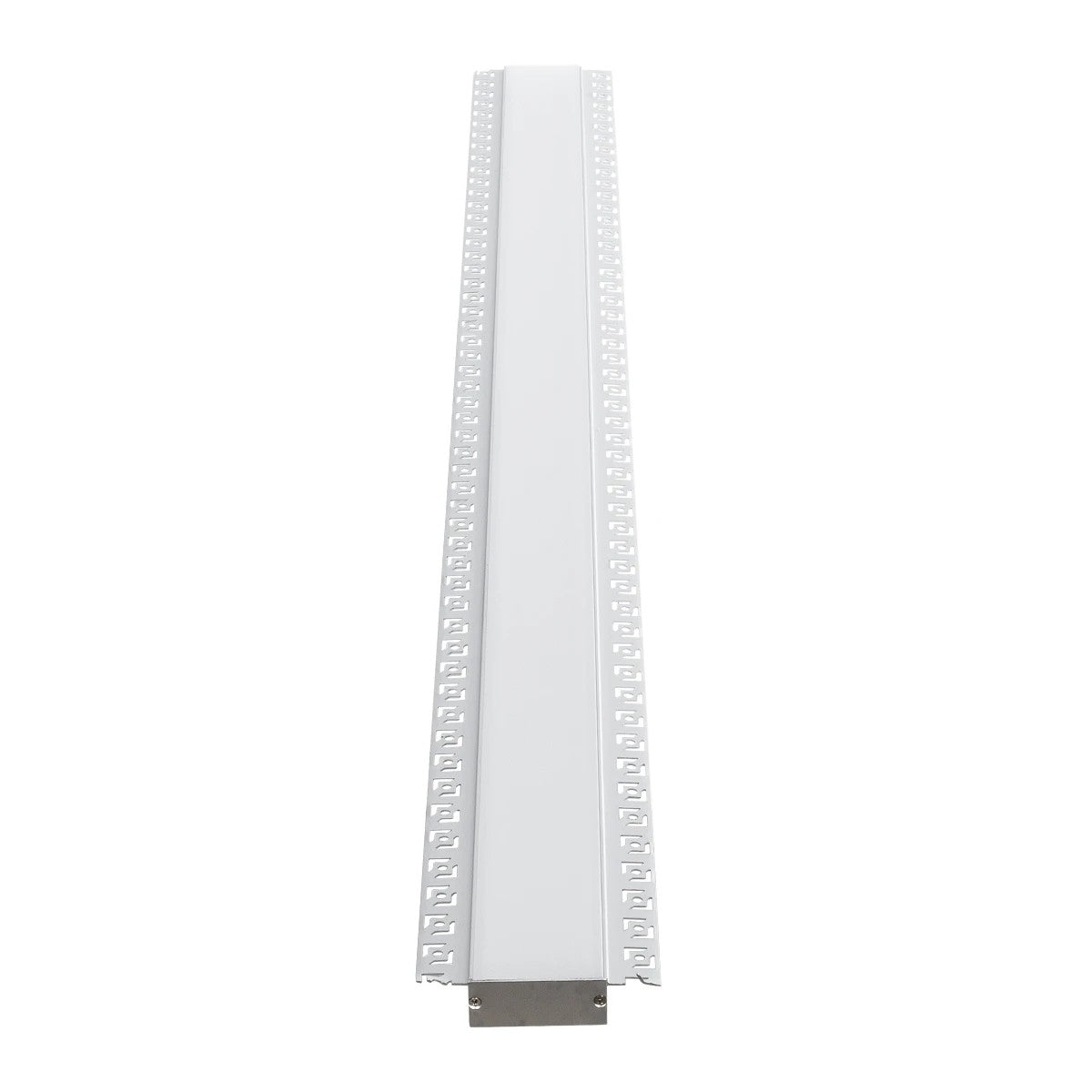 GLOBOSTAR® ALP-PLASTERIN GYPSO 70862-1M Χωνευτό Προφίλ Αλουμινίου Ειδικό για Γυψοσανίδα με Λευκό Γαλακτερό Πατητό Κάλυμμα για Ταινίες LED IP20 - Ασημί - Μ100 x Π8.8 x Υ2cm - ledmania.gr