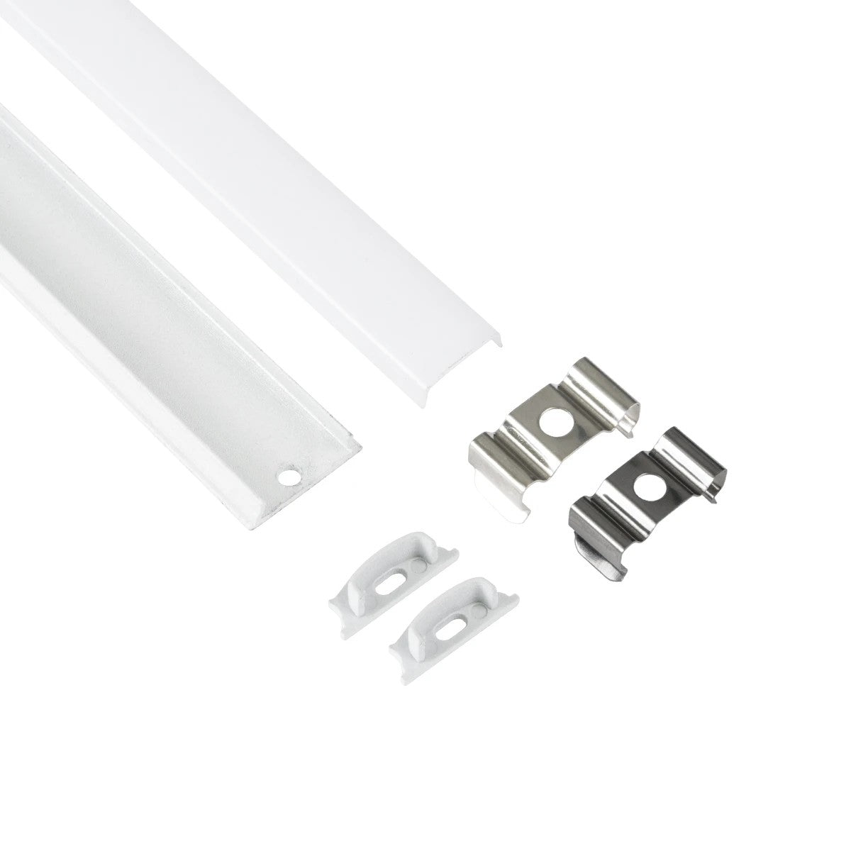 GLOBOSTAR® ALP-LINEAR CURBARIO 70863-1M Επιφανειακό Εύκαμπτο Προφίλ Αλουμινίου με Λευκό Γαλακτερό Πατητό Κάλυμμα για Ταινίες LED IP20 - Λευκό - Μ100 x Π1.7 x Υ0.5cm - ledmania.gr