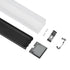 GloboStar® SURFACEPENDANT-PROFILE 70866-3M Προφίλ Αλουμινίου - Βάση & Ψύκτρα Ταινίας LED με Λευκό Γαλακτερό Κάλυμμα - Επιφανειακή & Κρεμαστή Χρήση - Πατητό Κάλυμμα - Μαύρο - 3 Μέτρα - Μ300 x Π4.5 x Υ4.2cm - ledmania.gr