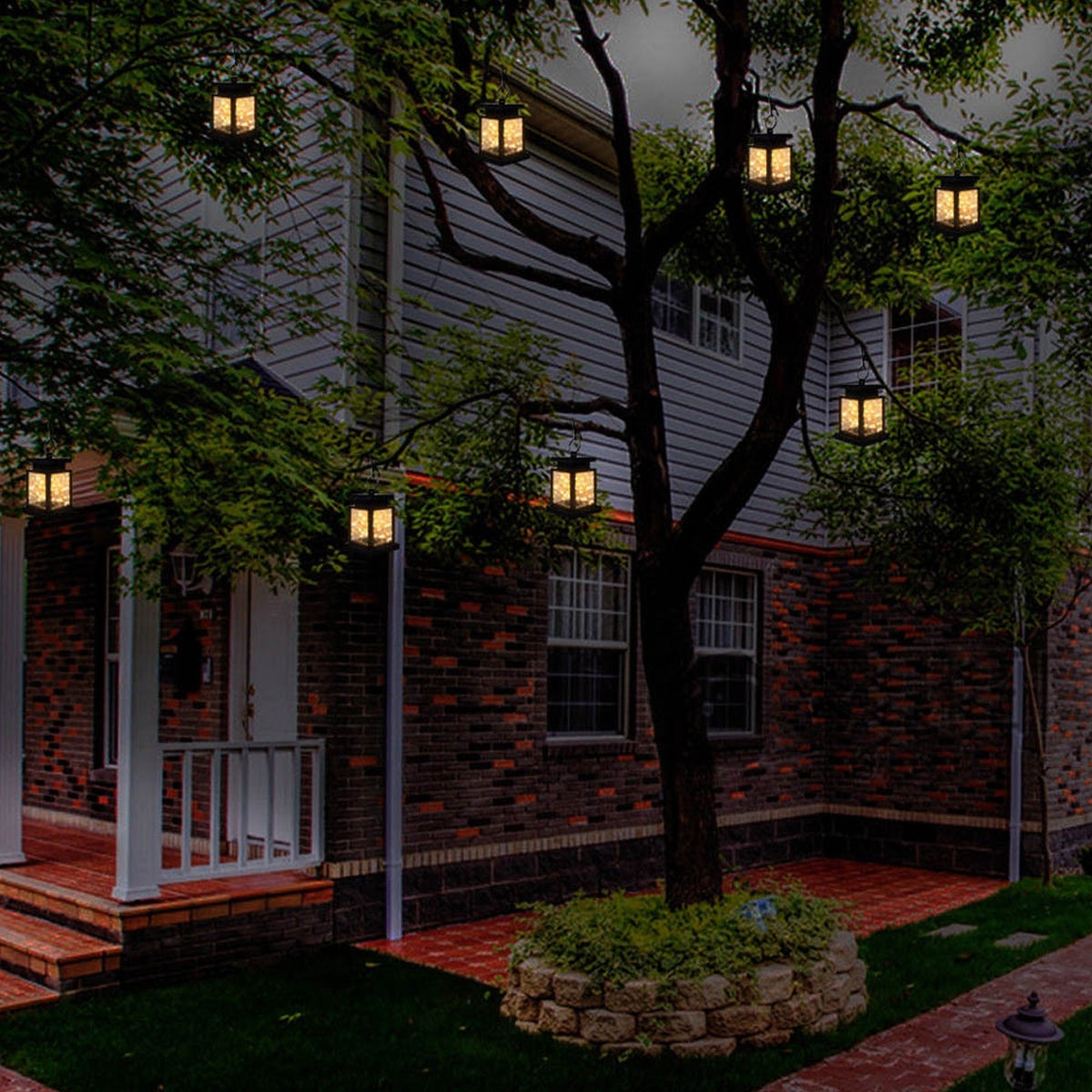 GLOBOSTAR® LANTERNIA 71505 Διακοσμητικό Φαναράκι LED 1W 50lm 180° DC 5V με Φωτοβολταϊκό Panel 5V 0.1W & Επαναφορτιζόμενη Μπαταρία Li-ion 3.2V 120mAh Αδιάβροχο IP65 Θερμό Λευκό 2700K - Μ9 x Π9 x Υ12.5cm - 1 Χρόνο Εγγύηση - ledmania.gr