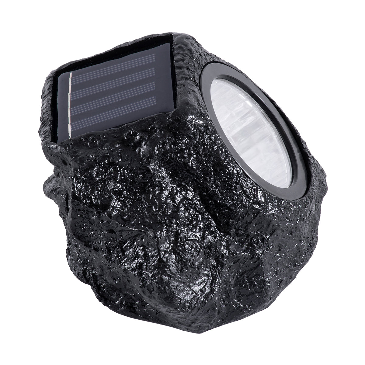 GLOBOSTAR® ROCHLIGHT 71509 Διακοσμητικό Φωτιστικό Κήπου LED 1W 50lm 120° DC 5V με Φωτοβολταϊκό Panel 5V 0.1W & Επαναφορτιζόμενη Μπαταρία Li-ion 3.2V 600mAh Αδιάβροχο IP65 Θερμό Λευκό 2700K - Μ14 x Π13 x Υ11cm - 1 Χρόνο Εγγύηση - ledmania.gr