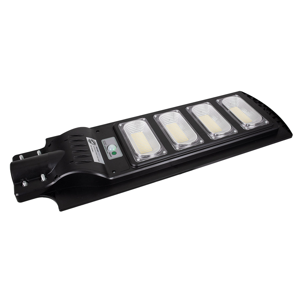 GloboStar® 71553 Αυτόνομο Ηλιακό Φωτιστικό Δρόμου Street Light LED SMD 200W 16000lm με Ενσωματωμένη Μπαταρία Li-ion 12000mAh - Φωτοβολταϊκό Πάνελ με Αισθητήρα Ημέρας-Νύχτας PIR Αισθητήρα Κίνησης Αδιάβροχο IP65 Ψυχρό Λευκό 6000K - ledmania.gr