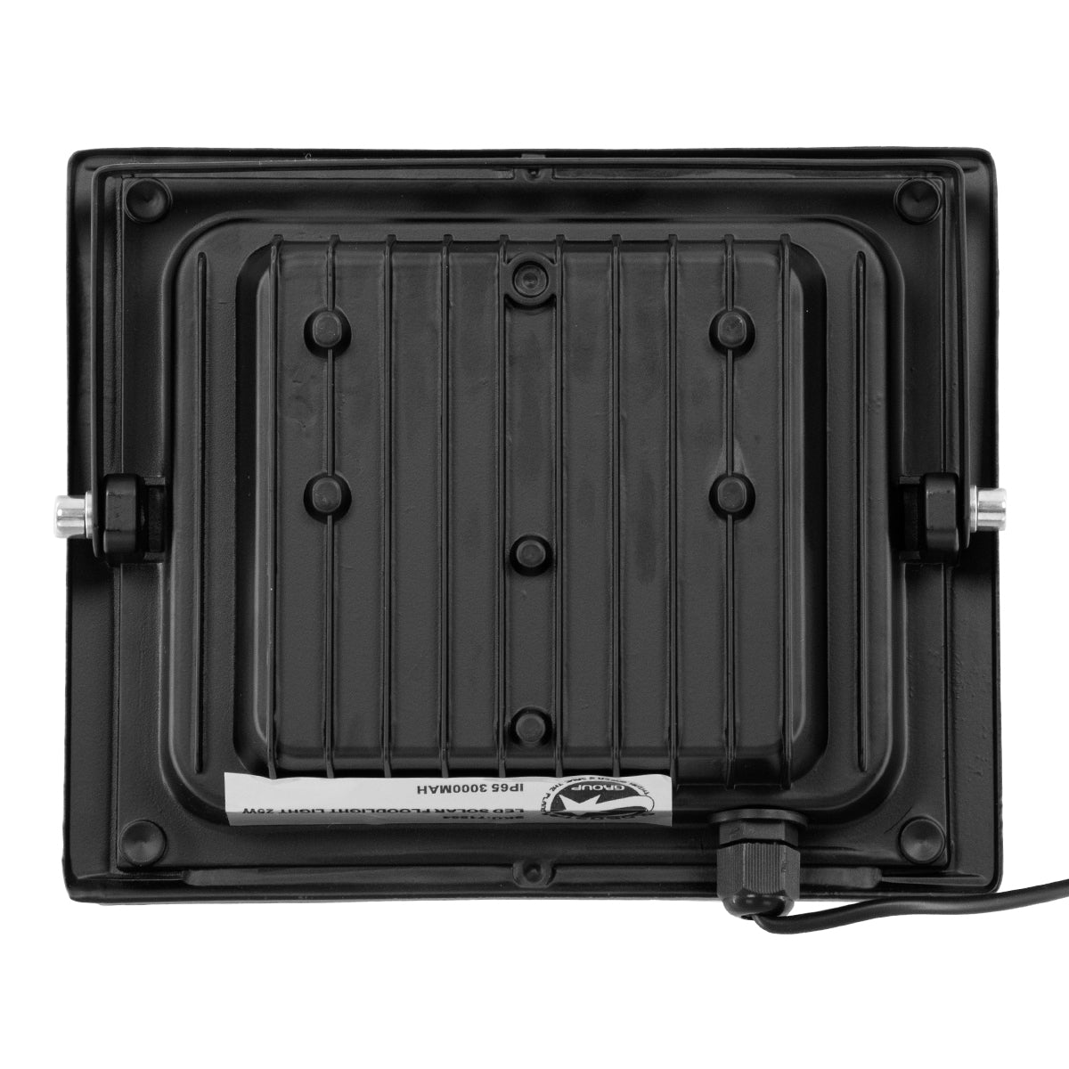 GLOBOSTAR® HERMES 71554 Προβολέας LED 25W 250lm 120° DC 5V με Φωτοβολταϊκό Panel 5V 4W & Επαναφορτιζόμενη Μπαταρία Li-ion 3.2V 3000mAh Αδιάβροχο IP65 Ψυχρό Λευκό 6000K - Sanan Chip - Μαύρο - Μ19.5 x Π5 x Υ4.8cm - 2 Χρόνια Εγγύηση - ledmania.gr
