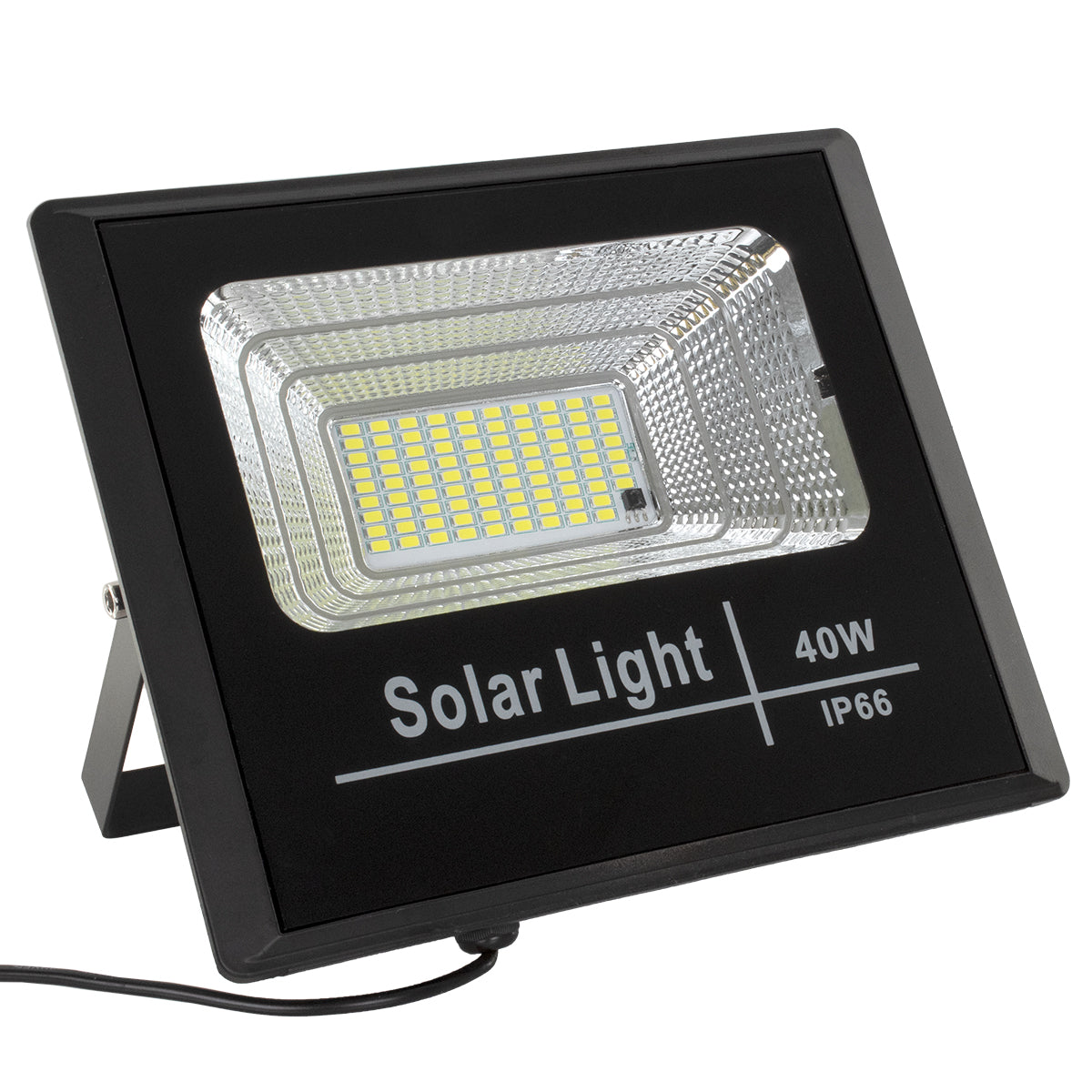 GLOBOSTAR® HERMES 71555 Προβολέας LED 40W 400lm 120° DC 5V με Φωτοβολταϊκό Panel 5V 6W & Επαναφορτιζόμενη Μπαταρία Li-ion 3.2V 5000mAh Αδιάβροχο IP65 Ψυχρό Λευκό 6000K - Sanan Chip - Μαύρο - Μ23 x Π19.5 x Υ5cm - 2 Χρόνια Εγγύηση - ledmania.gr