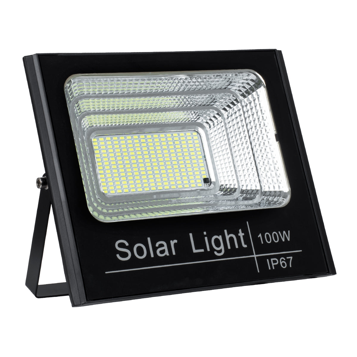 GLOBOSTAR® HERMES 71557 Προβολέας LED 100W 1000lm 120° DC 5V με Φωτοβολταϊκό Panel 5V 20W & Επαναφορτιζόμενη Μπαταρία Li-ion 3.2V 15000mAh Αδιάβροχο IP65 Ψυχρό Λευκό 6000K - Sanan Chip - Μαύρο - Μ31.5 x Π26.2 x Υ7.5cm - 2 Χρόνια Εγγύηση - ledmania.gr