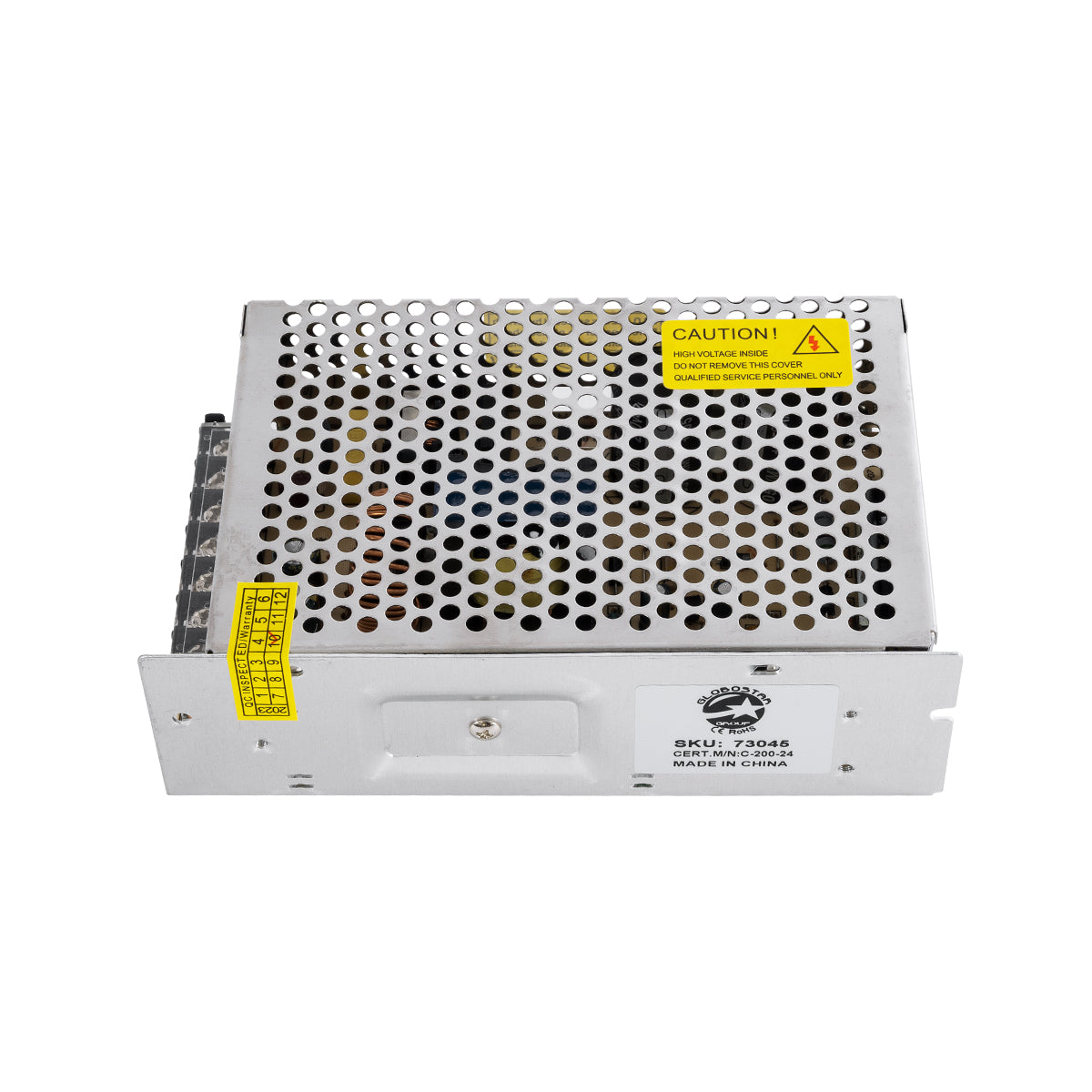 GLOBOSTAR® LUMIVOLT 73045 Τροφοδοτικό/Μετασχηματιστής PELV 200W 8.3A DC 24V IP20 - AC 220-240V σε DC 24V / Ρυθμιζόμενo από DC 22.5V έως DC 25.5V - Μ16 x Π10 x Υ5cm - 3 Χρόνια Εγγύηση - ledmania.gr