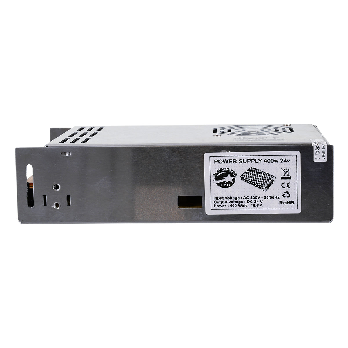 GLOBOSTAR® LUMIVOLT 73046 Τροφοδοτικό/Μετασχηματιστής PELV 400W 16.6A DC 24V IP20 - AC 220-240V σε DC 24V / Ρυθμιζόμενo από DC 22.5V έως DC 25.5V - Μ20 x Π10 x Υ5cm - 3 Χρόνια Εγγύηση - ledmania.gr