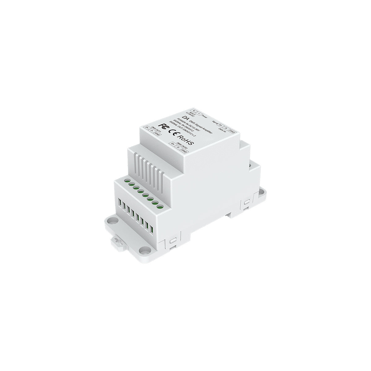 GloboStar® 73137 DA SKYDANCE DC DMX512 Signal Amplifier Din Rail Ράγας 2 Καναλιών DC 12-48V - IP20  Μ11.5 x Π5 x Υ6.5cm - 5 Χρόνια Εγγύηση - ledmania.gr