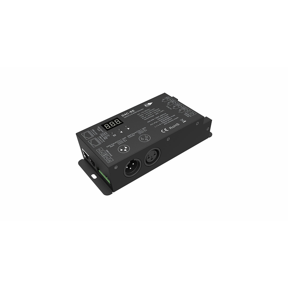 GloboStar® 73147 D4C-XE SKYDANCE DC DMX512 Constant Current & RDM Decoder 4 Καναλιών DC 12-48V 4 x 1.75A 315W - Max 7A 315W - IP20 Π16.5 x Π7 x Υ3.7cm - 5 Χρόνια Εγγύηση