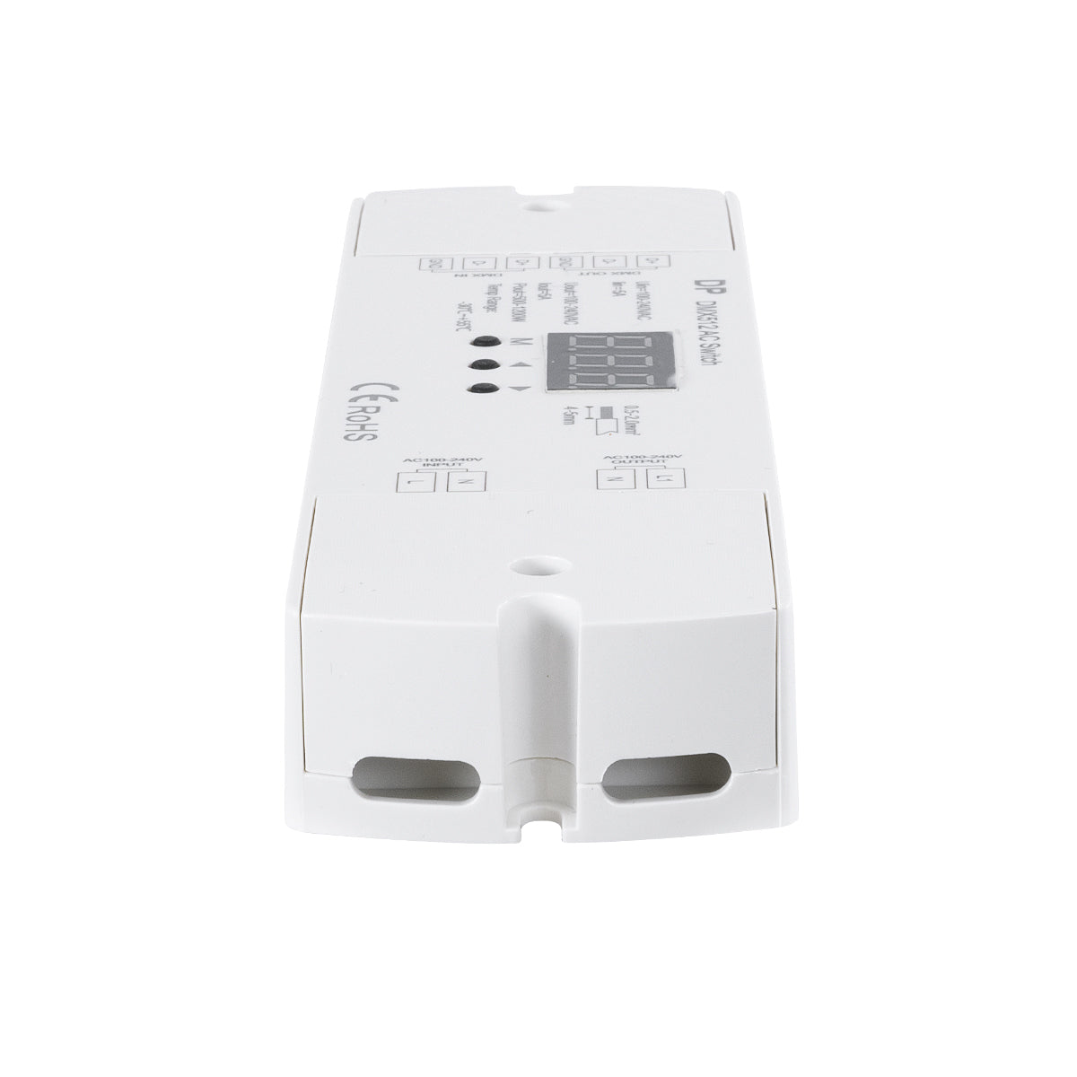 GloboStar® 73156 DP SKYDANCE AC DMX512 Push Switch 1 Κανάλι AC 100-240V 1 x 5A 1200W - Max 5A 1200W - IP20  Μ17 x Π5 x Υ2.5cm - 5 Χρόνια Εγγύηση - ledmania.gr