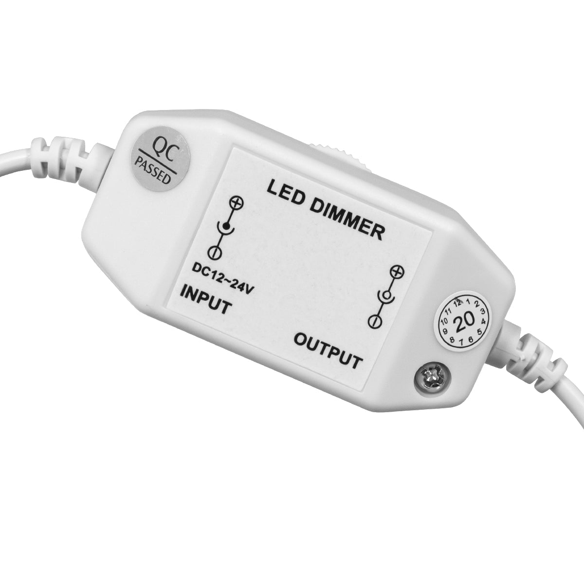 GLOBOSTAR® DIMMERANO 73305 Διακόπτης On/Off & Dimming με 1 x 5A 120W Κανάλι DC 12-24V 5A 120W Max IP20 - Λευκό - Μ25 x Π2.3 x Υ1.1cm - 2 Χρόνια Εγγύηση - ledmania.gr