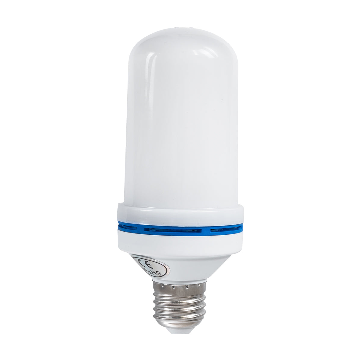GLOBOSTAR® TUBATO 76075 Λάμπα E27 LED 9W 350lm 260° AC 220-240V IP20 Πορτοκαλί 1800K με Εφέ Φλόγας & Αναστροφή - Λευκό Γαλακτερό - Μ6 x Π6 x Υ15cm - 2 Χρόνια Εγγύηση - ledmania.gr