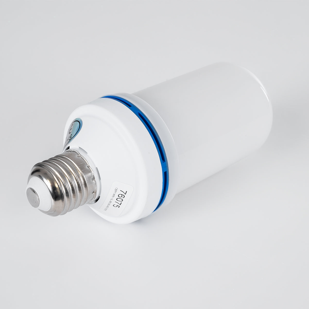 GLOBOSTAR® TUBATO 76075 Λάμπα E27 LED 9W 350lm 260° AC 220-240V IP20 Πορτοκαλί 1800K με Εφέ Φλόγας & Αναστροφή - Λευκό Γαλακτερό - Μ6 x Π6 x Υ15cm - 2 Χρόνια Εγγύηση - ledmania.gr