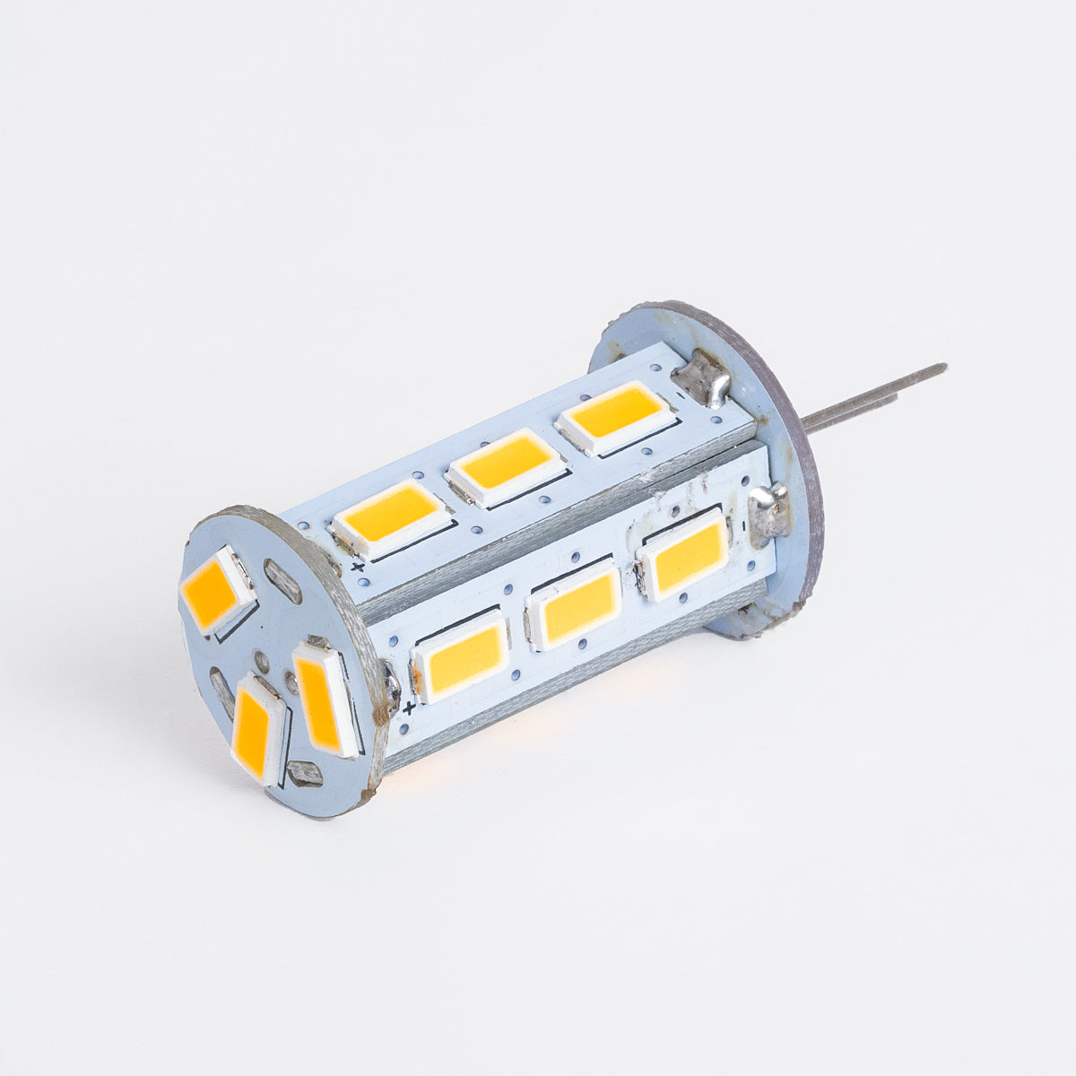 GLOBOSTAR® G4BACK 76134 Λάμπα G4 LED 5W 450lm 320° DC 12-24V IP20 Θερμό Λευκό 2700K Dimmable - Sanan SMD Chip - Back Pin - Μ1.8 x Π1.8 x Υ4.3cm - 2 Χρόνια Εγγύηση - ledmania.gr