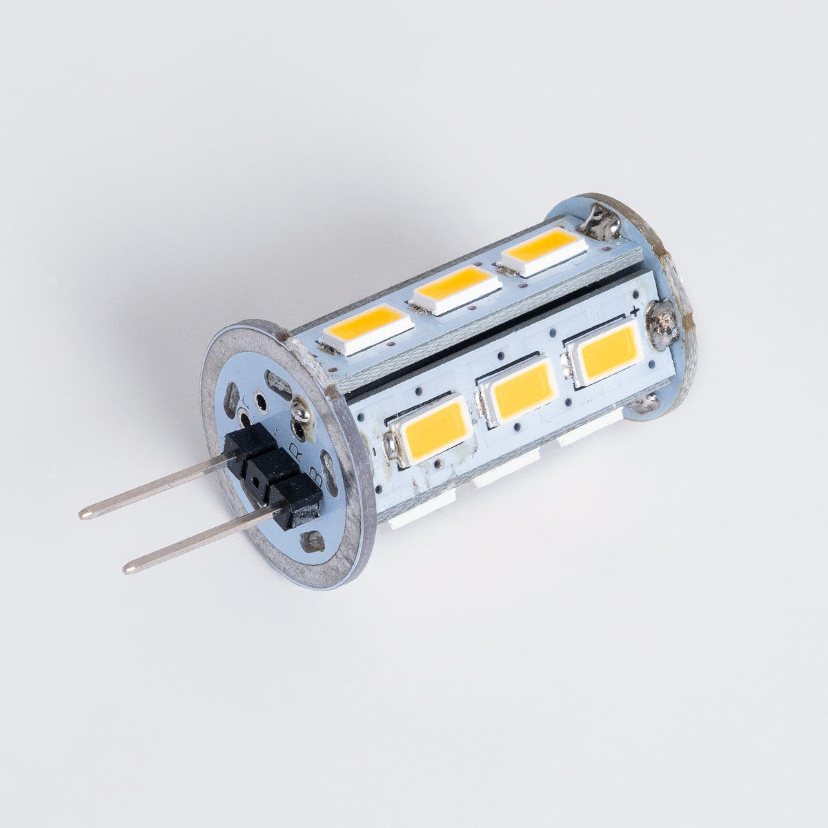 GLOBOSTAR® G4BACK 76134 Λάμπα G4 LED 5W 450lm 320° DC 12-24V IP20 Θερμό Λευκό 2700K Dimmable - Sanan SMD Chip - Back Pin - Μ1.8 x Π1.8 x Υ4.3cm - 2 Χρόνια Εγγύηση - ledmania.gr