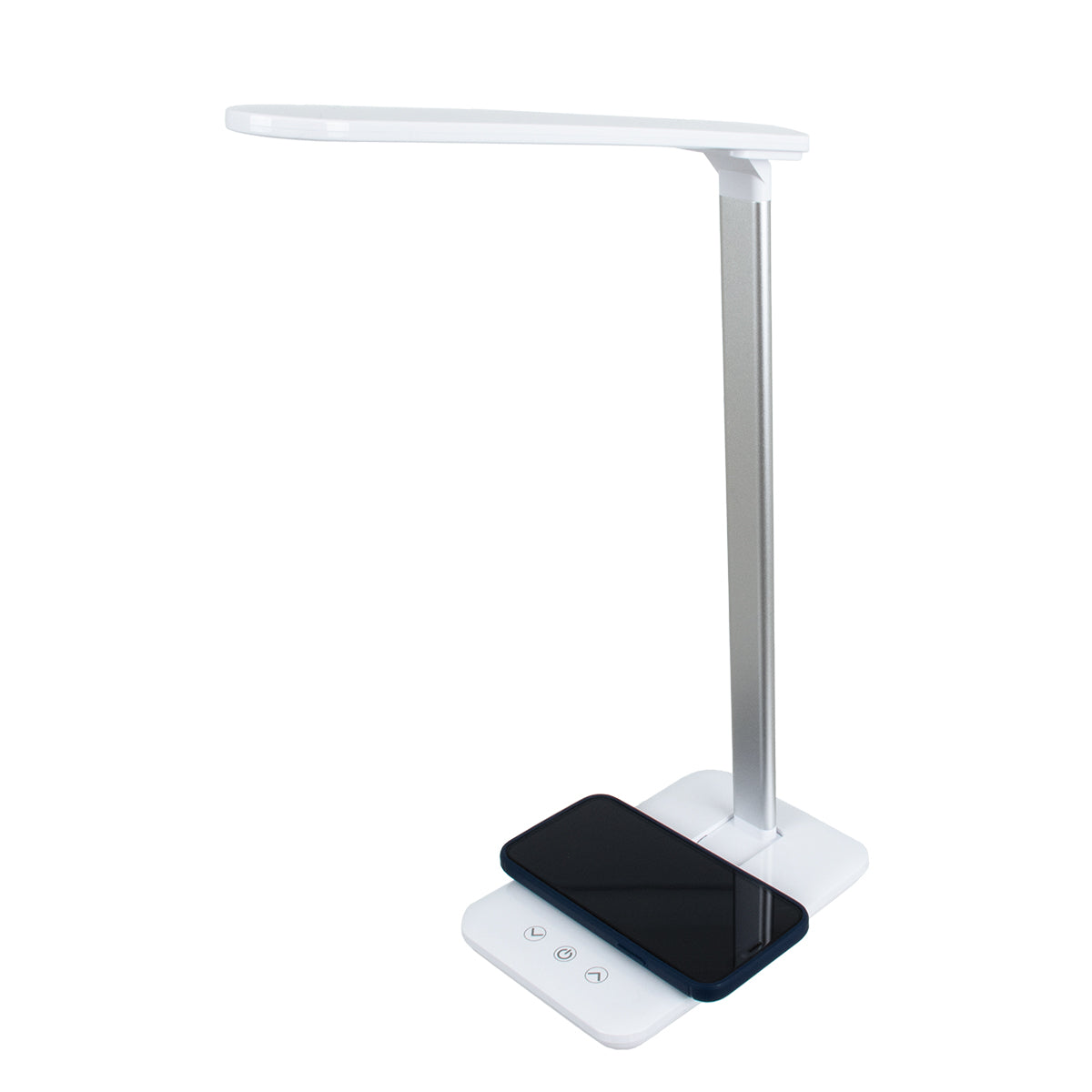 GloboStar® 76532 Επιτραπέζιο Φωτιστικό Πορτατίφ LED 3.5W 350lm -° DC 5V IP20 CCT Θερμό Λευκό 2700K - Φυσικό Λευκό 4500K - Ψυχρό Λευκό 6000K Dimmable Λευκό Πλαστικό με Γκρι Μέταλλο - Μ27 x Π14 x Υ51cm - 2 Xρόνια Εγγύηση - ledmania.gr