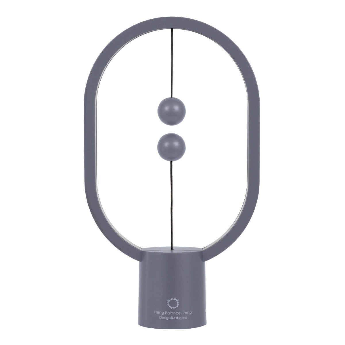 GloboStar® 76545 Επιτραπέζιο Φωτιστικό Πορτατίφ LED 15W 1500lm 360° DC 5V IP20 Θερμό Λευκό 2700K Γκρι & Λευκό Πλαστικό - Μ14 x Π5.5 x Υ24.8cm - 2 Xρόνια Εγγύηση