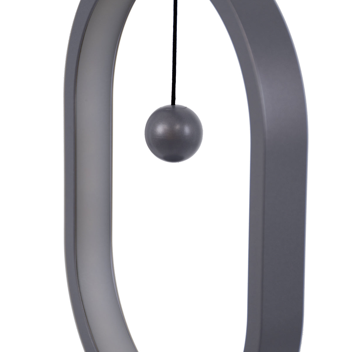 GloboStar® 76545 Επιτραπέζιο Φωτιστικό Πορτατίφ LED 15W 1500lm 360° DC 5V IP20 Θερμό Λευκό 2700K Γκρι & Λευκό Πλαστικό - Μ14 x Π5.5 x Υ24.8cm - 2 Xρόνια Εγγύηση