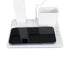 GLOBOSTAR® ZENTIME 76554 Μοντέρνο Επιτραπέζιο Φωτιστικό Γραφείου με Ασύρματη Φόρτιση 15W 3A & Ψηφιακό Ρολόι LED 3.5W 350lm 120° DC 5V με USB-C IP20 Ρυθμιζόμενο Λευκό CCT με Αφή 2700K/4500K/6000K Dimmable - Sanan SMD Chip - Μαύρο - Μ19.5 x Π25 x Υ50cm -... - ledmania.gr