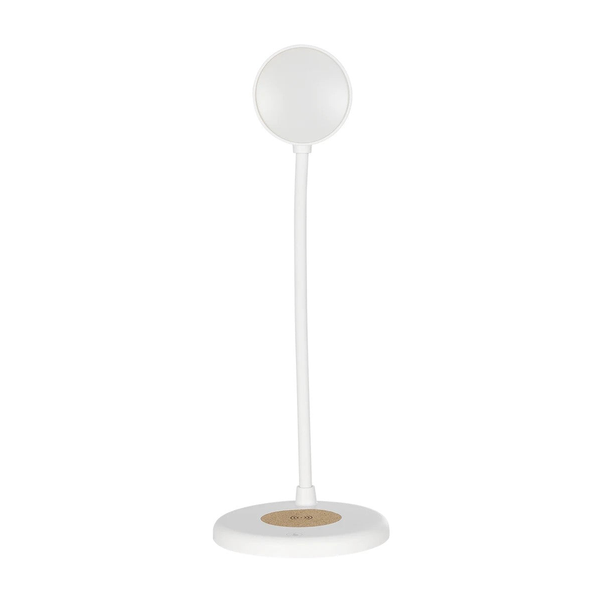 GLOBOSTAR® LUCORA 76555 Μοντέρνο Επιτραπέζιο Φωτιστικό Γραφείου με Ασύρματη Φόρτιση 10W 2A & 4W Bluetooth Ηχείο LED 3W 300lm 120° DC 5V με USB-C IP20 Ρυθμιζόμενο Λευκό CCT με Αφή 2700K/4500K/6000K Dimmable - Sanan SMD Chip - Λευκό - Μ12 x Π12 x Υ34cm -... - ledmania.gr