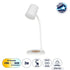GLOBOSTAR® LUCORA 76555 Μοντέρνο Επιτραπέζιο Φωτιστικό Γραφείου με Ασύρματη Φόρτιση 10W 2A & 4W Bluetooth Ηχείο LED 3W 300lm 120° DC 5V με USB-C IP20 Ρυθμιζόμενο Λευκό CCT με Αφή 2700K/4500K/6000K Dimmable - Sanan SMD Chip - Λευκό - Μ12 x Π12 x Υ34cm -... - ledmania.gr