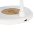 GLOBOSTAR® LUCORA 76555 Μοντέρνο Επιτραπέζιο Φωτιστικό Γραφείου με Ασύρματη Φόρτιση 10W 2A & 4W Bluetooth Ηχείο LED 3W 300lm 120° DC 5V με USB-C IP20 Ρυθμιζόμενο Λευκό CCT με Αφή 2700K/4500K/6000K Dimmable - Sanan SMD Chip - Λευκό - Μ12 x Π12 x Υ34cm -... - ledmania.gr